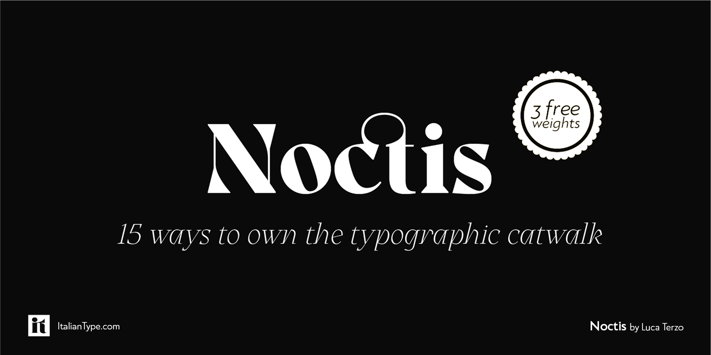 Beispiel einer Noctis Bold-Schriftart